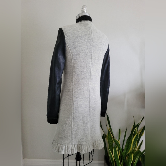 LAMARQUE leather and wool coat - Picture 4 of 13